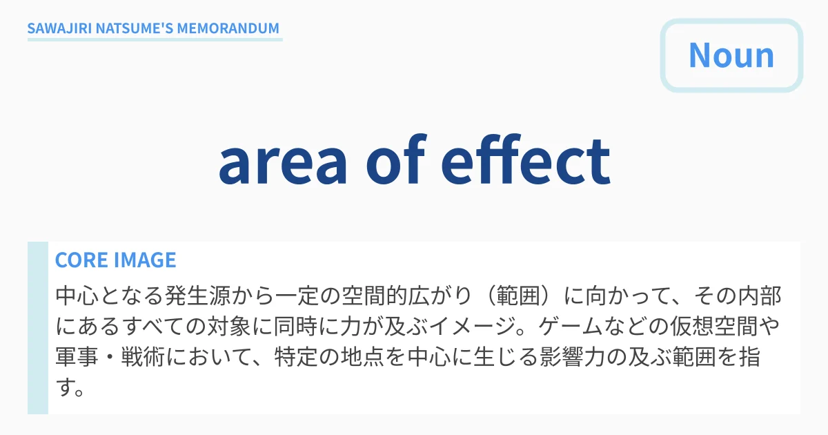 [area of effect] : Definition & Usage