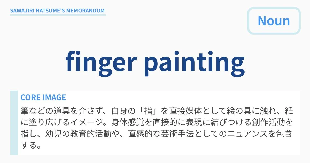 [finger painting] : Definition & Usage