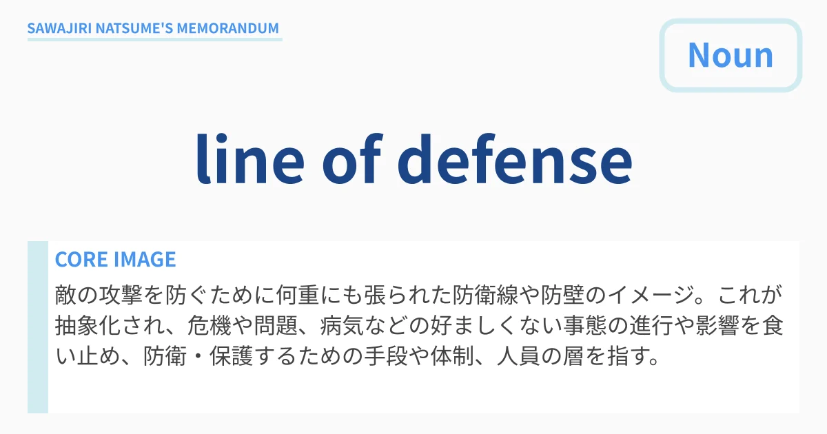 [line of defense] : Definition & Usage