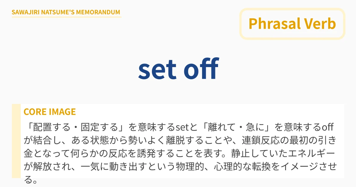 [set off] : Definition & Usage